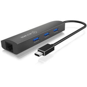 ICY BOX IB-HUB1406-C USB-C HUB 4-Port 3xUSB 3.0; 1xGigabit LAN